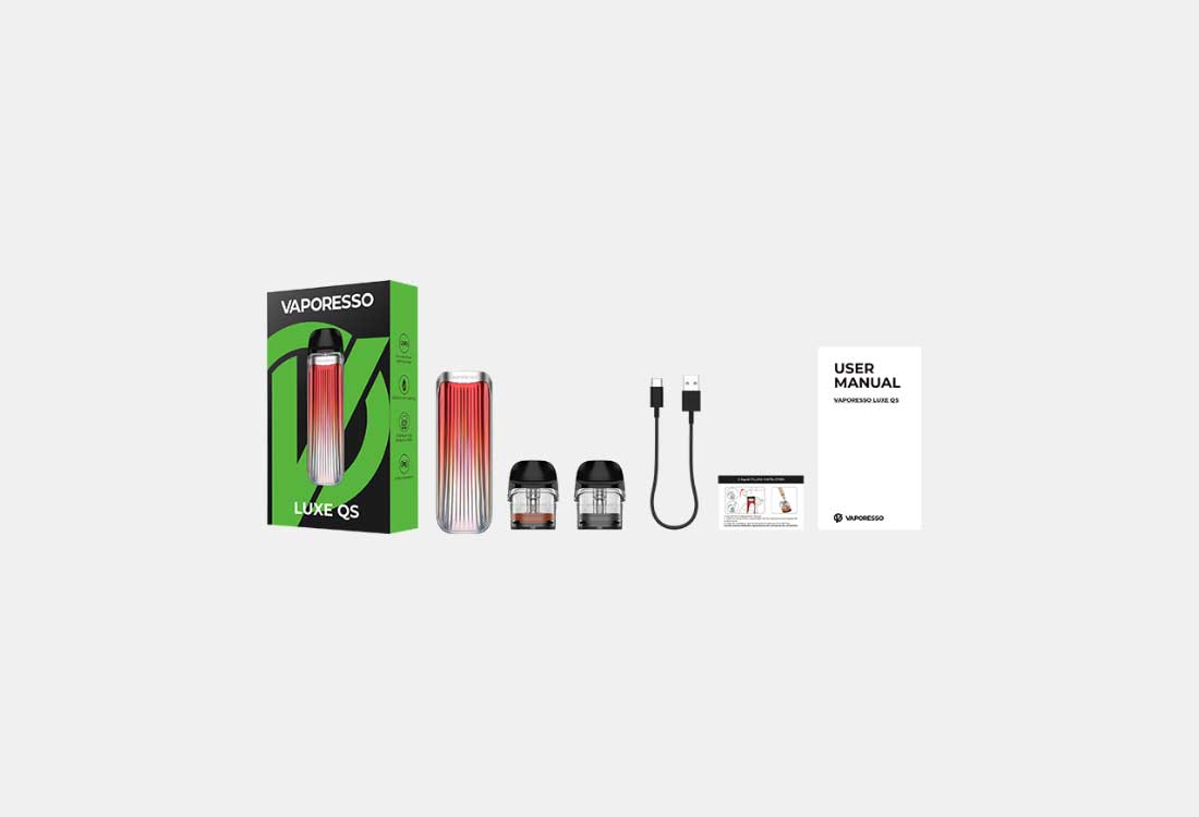Cigarette électronique Végétol® Ready Vaporesso Luxe QS contenu du kit